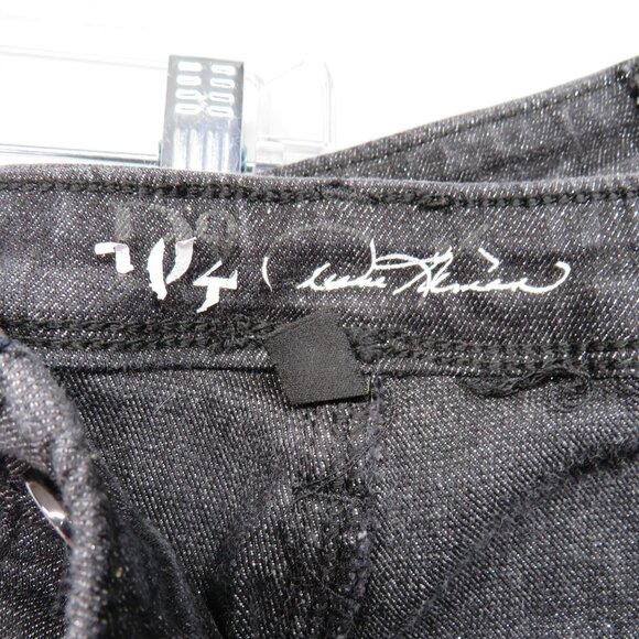 Diane Gilman DG2 Jeans Womens Size 22W Black Glitter Denim Straight Leg - Picture 5 of 13